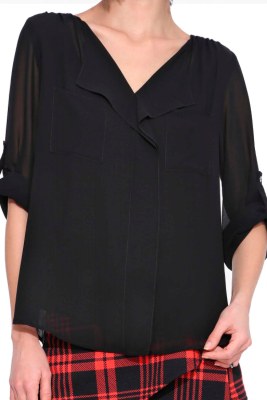 Necessary Let It Be Blouse Black-3
